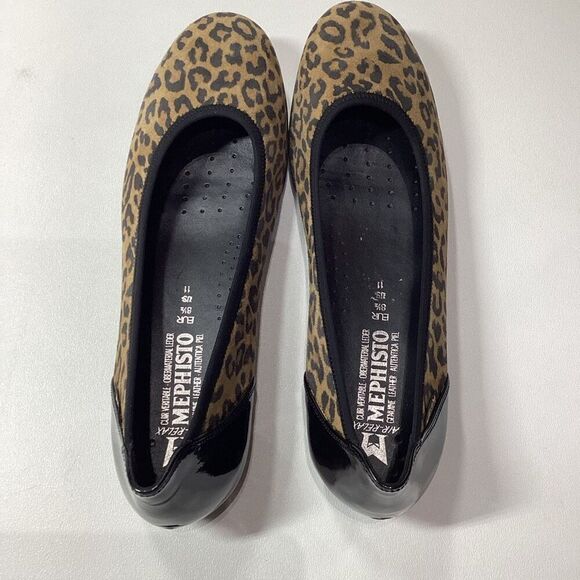 Mephisto Emilie Animal Print Ballet Flats Dark Brown Leather Comfort Size 11 - Picture 6 of 16